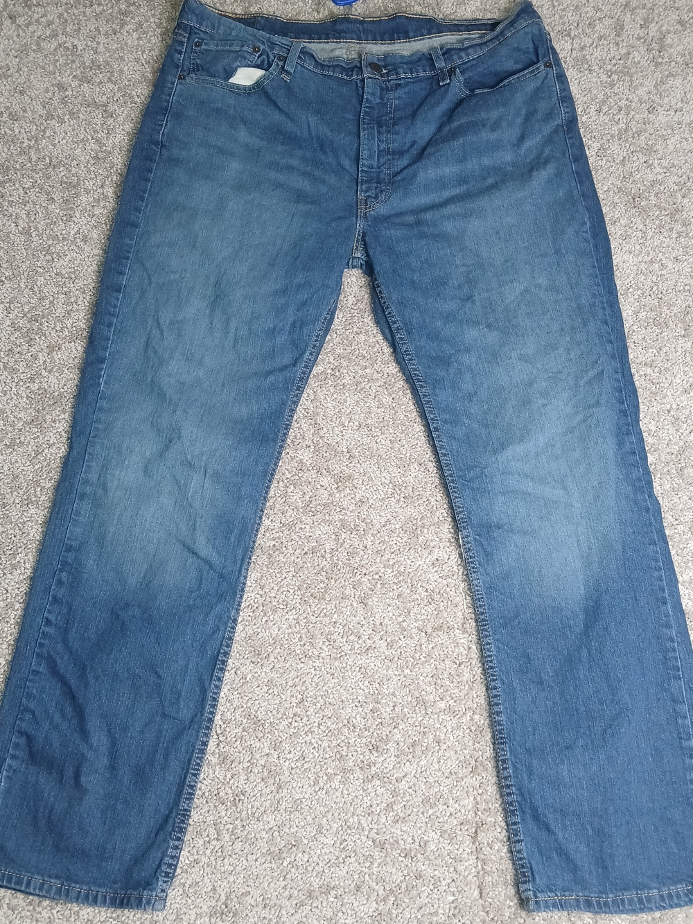 Levi's 514 Jeans Men's Blue Medium Wash Jeans Straight Leg Stretch Denim - 40x32